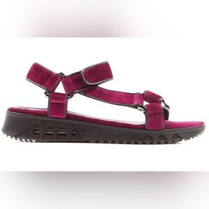 Sandro Paris Alido Velvet Burgundy Sandals Euro 37